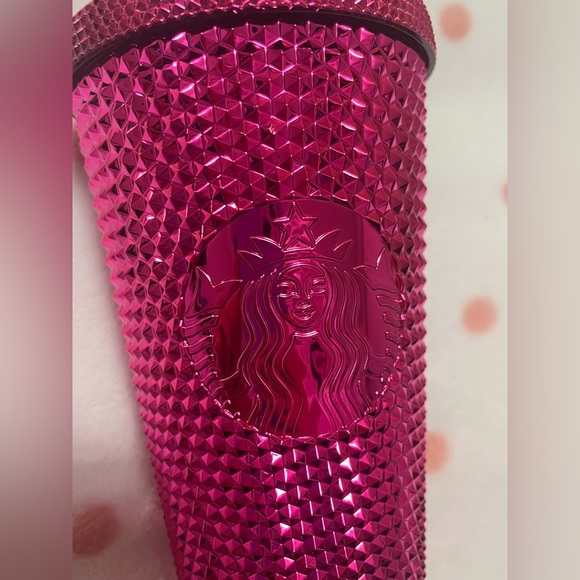16 oz Grande Starbucks Holiday 2022 Bling Tumbler | Pink Sangria - Picture 2 of 3